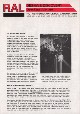 The Sprite laser system