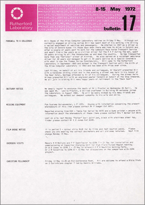 Bulletin 8 May 1972