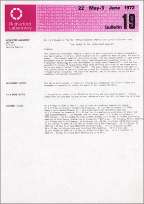 Bulletin 22 May 1972