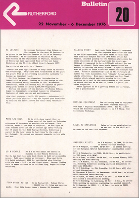 Bulletin 22 November 1976