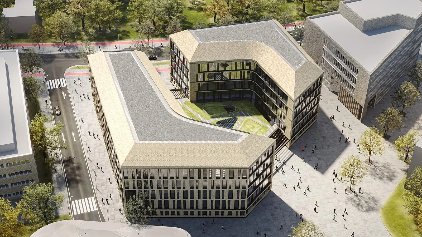 Visualisierung vom Gebäudekomplex