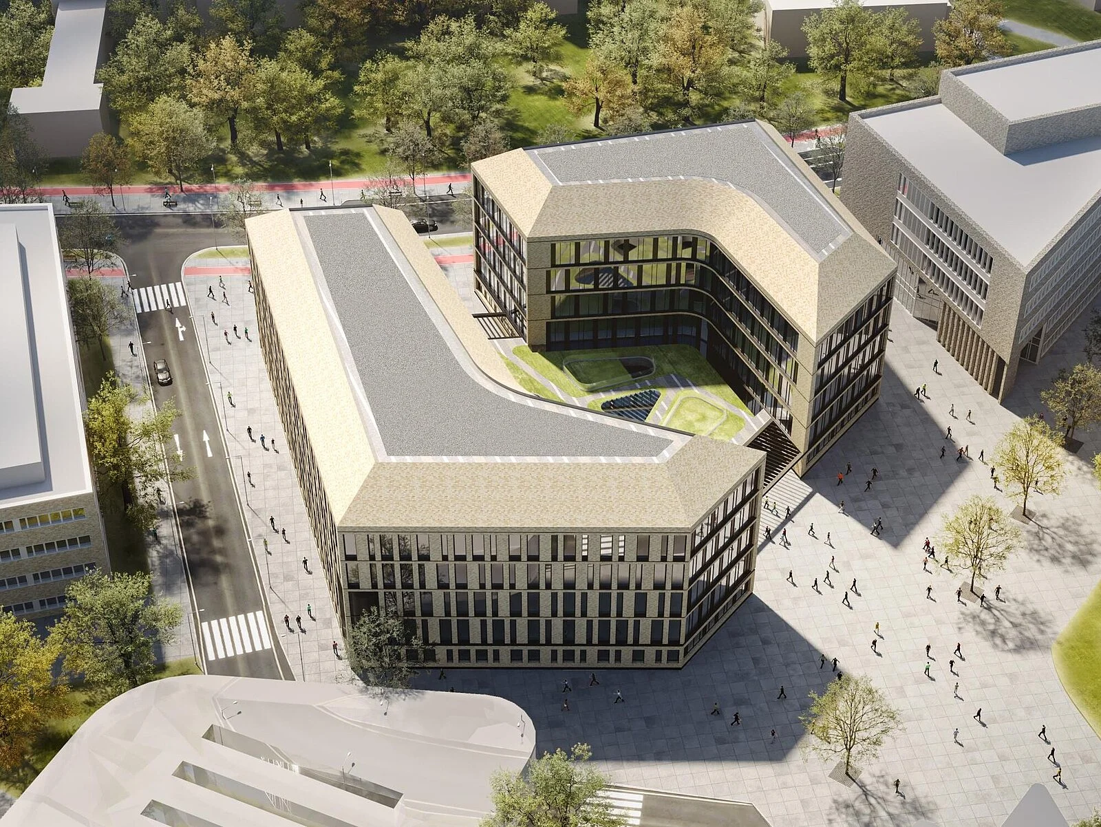 Visualisierung vom Gebäudekomplex