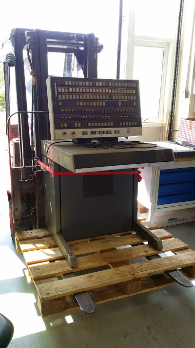 The console arrives safe, if very dirty, in the workshop