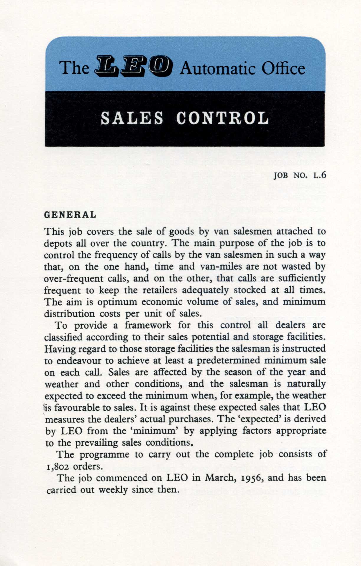 Leo Leaflet: Sales Control (1)
