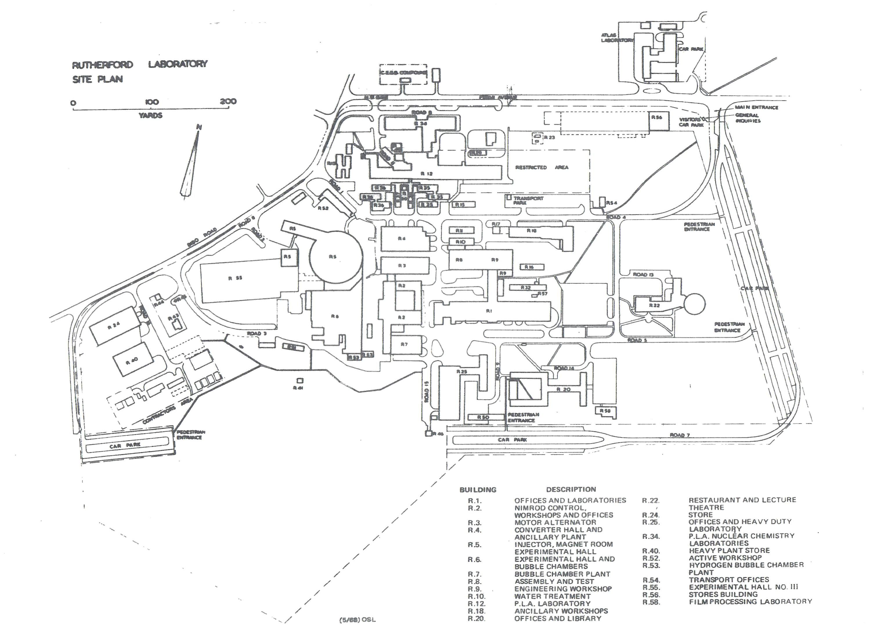 Rutherford Laboratory Site Plan: May 1968