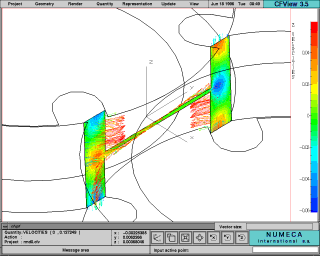 Figure 1: Areas of forward and back mixing at the inlet and outlet and faces and separation area