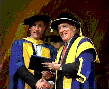 Tim Berners-Lee receiving Doctorate from Southern Cross University at WWW7