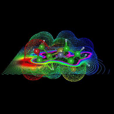Visualisation of electron charge density