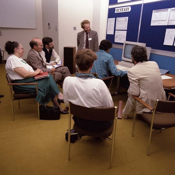 ECSTASY being demonstrated to the Engineering Board Computing Committee