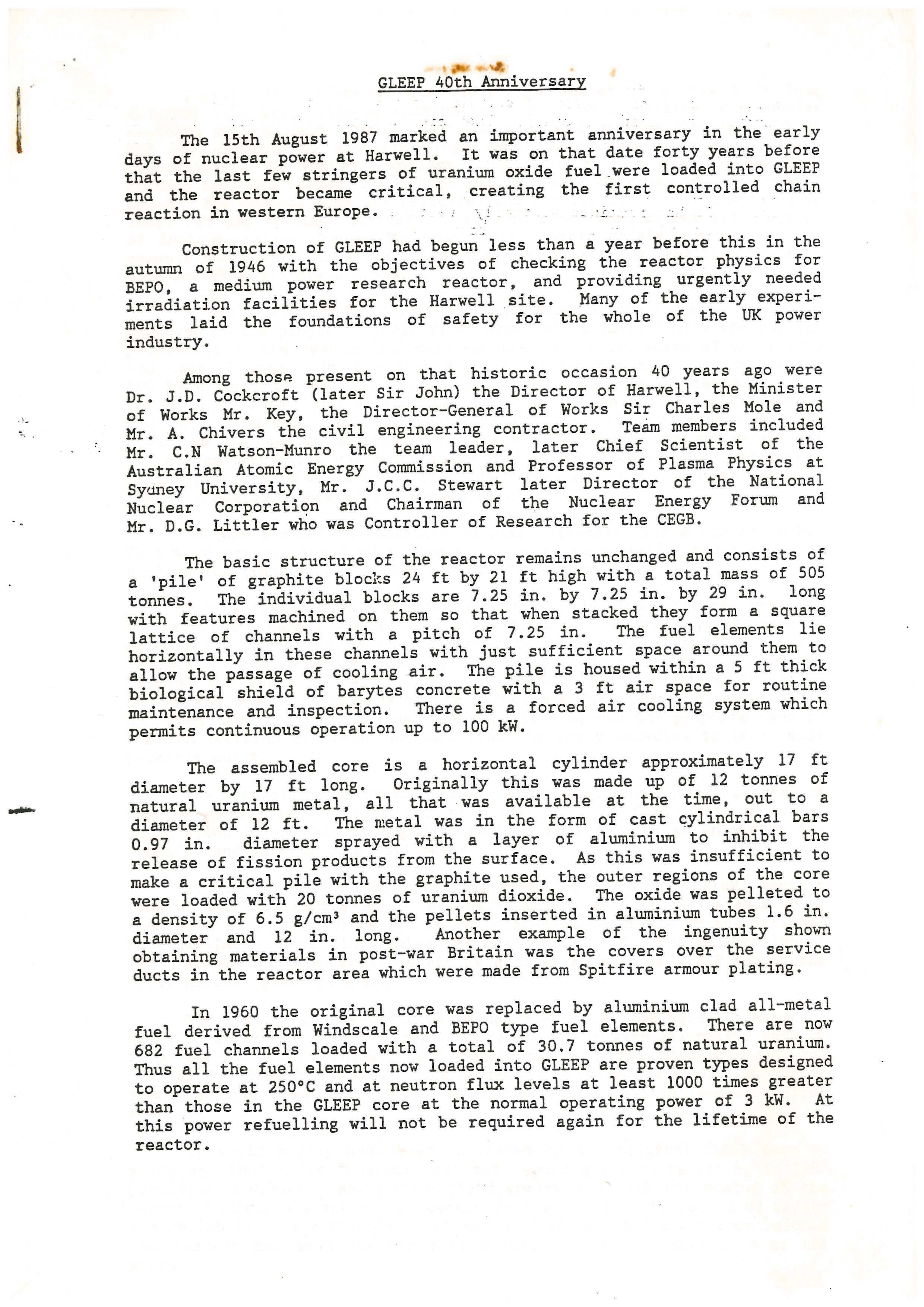 Part 1 of what appears to be an internal note