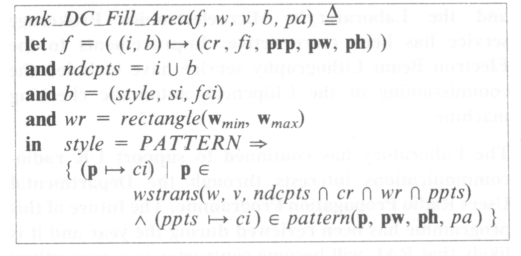 Fig 2.1 Part of the formal specification of GKS.