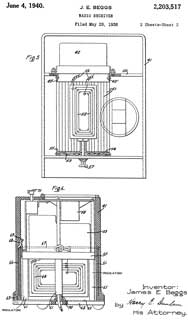 2203517 Radio
                  receiver, James E Beggs, GE, 1940-06-04