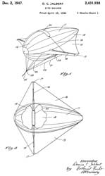 2431938 Kite
                      balloon, Domina C Jalbert, App: 1944-04-15,
                      W.W.II, Pub: 1947-12-02, - Kytoon
