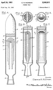 2549811
                          Powder trap, Clarence N Hickman, Sec of War,
                          Filed: 1944-08-24