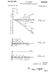 2558343
                              Oscillation generating apparatus, James R
                              Cosby, Bendix Aviation, App: 1947-08-29,
                              W.W.II, Pub: 1951-06-26