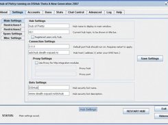 DSHub Main Settings Page