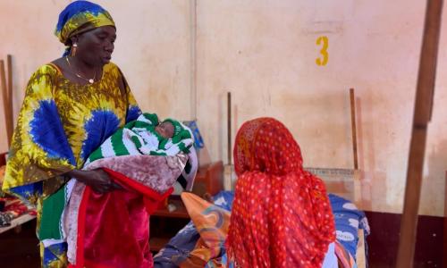 Community midwives helping to lower maternal deaths in Central African Republic.