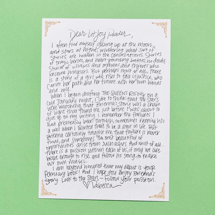 note from author