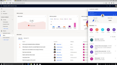 Microsoft Dynamics 365 Customer Voice 介面的螢幕擷取畫面，顯示警示摘要、產品警示