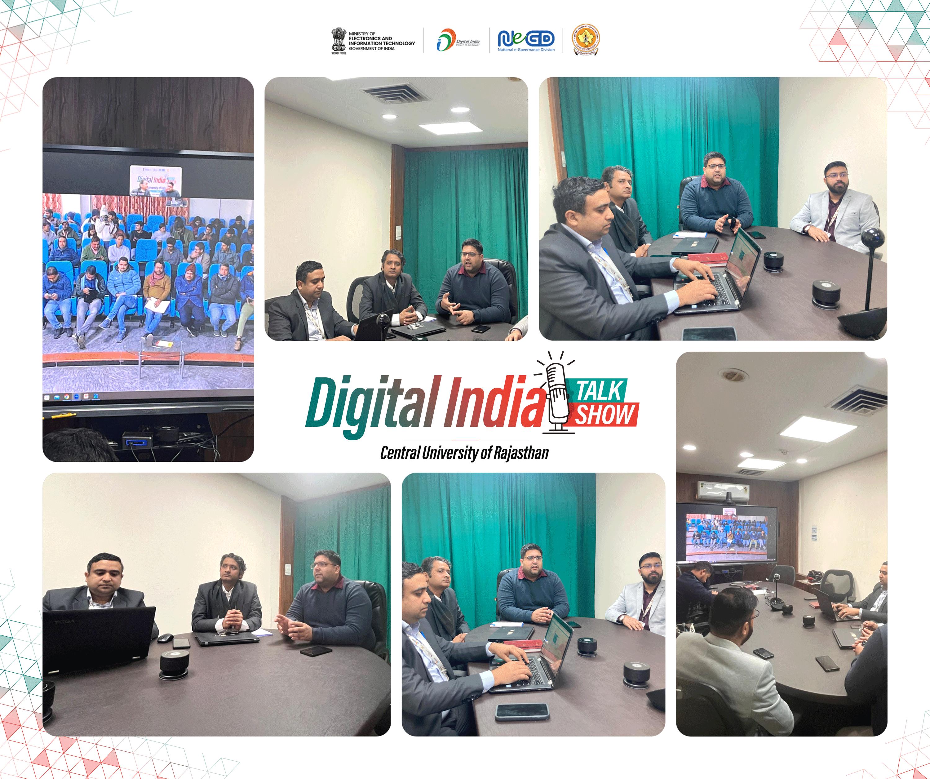 Digital India Awareness University Workshop cum Digital India Talk Show at Central University of Rajasthan