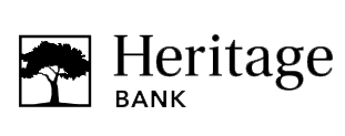 Heritage Bank logo with a stylized tree inside a square and the text 'Heritage BANK'.