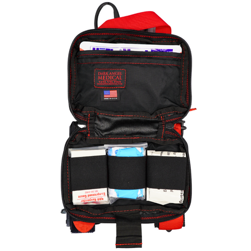 Headrest Emergency Deployment Rig (HEDR) Trauma Kit Black Open 