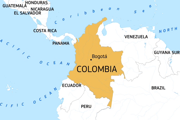 Colombia country map