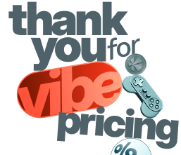 Thank you for vibe pricing graphic