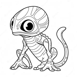 Bizarre Alien Creature Coloring Page 11011-8672