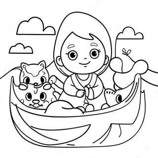 Niedlicher Baby Moses Mit Tieren Ausmalbild 15921-12544