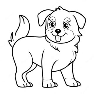 Pagina Da Colorare Del Cucciolo Di Pastore Australiano Giocoso 18481-14593