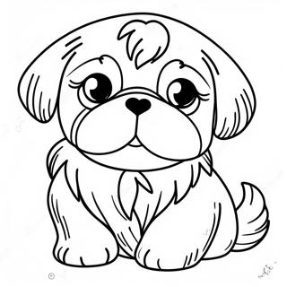 Shih Tzu Hvalp Farvelægningsside 19222-15182