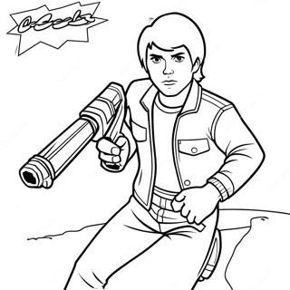 Pagina De Colorat Cu Johnny Cade În Acțiune 20093-15882