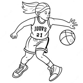 Caitlin Clark Basketbol Aksiyon Boyama Sayfası 28344-22379