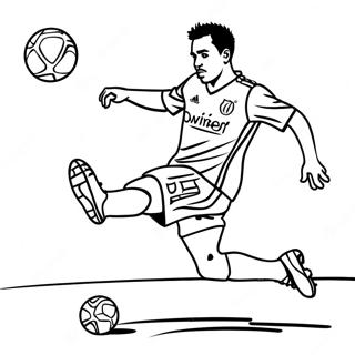 Page À Colorier Xavi Dribblant Le Ballon 28595-22591