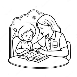Compassionate Social Worker Helping Child Coloring Page 29285-23141