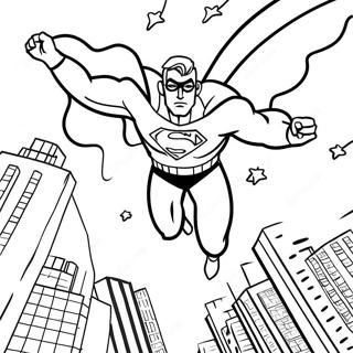 Uçan Süper Kahraman Boyama Sayfası 29645-23478