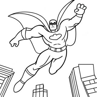 Uçan Süper Kahraman Boyama Sayfası 29645-23480
