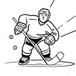 Hokey Puku Hareket Halinde Boyama Sayfası 301-244