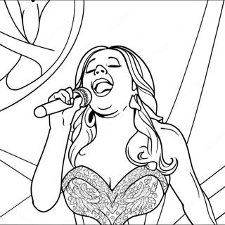 Mariah Carey Singing On Stage Coloring Page 38953-30809