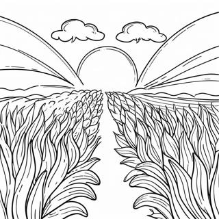 Golden Wheat Field Coloring Page 44864-35462