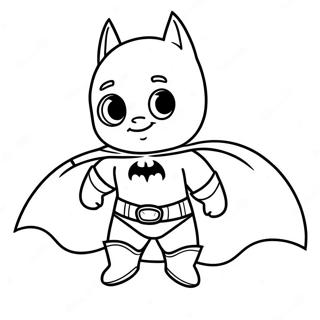 Adorable Baby Batman With Cape Coloring Page 51394-40687