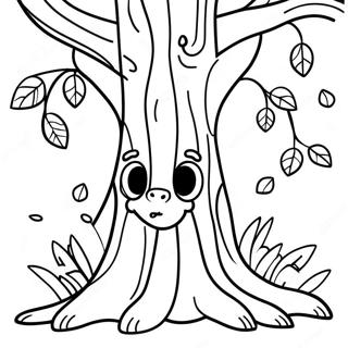 Page À Colorier De Tronc D'arbre Fantaisiste 57984-45877