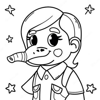 Piper Rockelle Med Funklende Baggrund Malebog 69165-54743