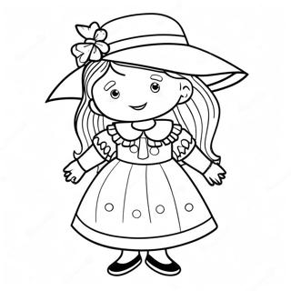 Madeline I En Farverig Kjole Malebog 70045-55453