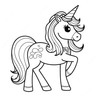 Sparkle Unicorn Coloring Page 73264-58016
