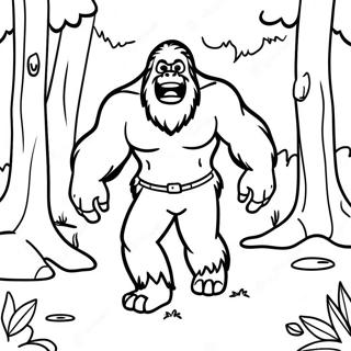 Avontuurlijke Bigfoot In Het Bos Kleurplaat 8431-6700