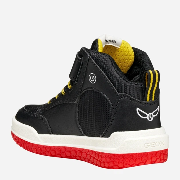 Sneakersy chłopięce wysokie Geox J Buzzerlight Boy J56MCD-054FU-C0048 24 Czarne (8058192455810) - obraz 3