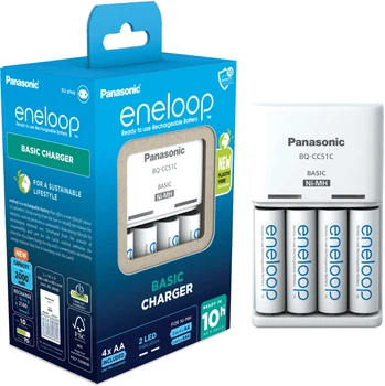 Ładowarka Panasonic Basic Charger + Eneloop 4 AA 2000 mAh NI-MH (5410853063896)