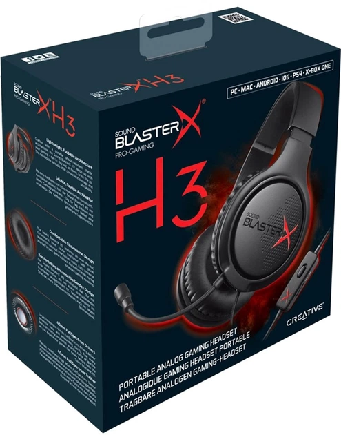 Słuchawki Creative Labs Sound BlasterX H3 Czarne (70GH034000000) - obraz 4